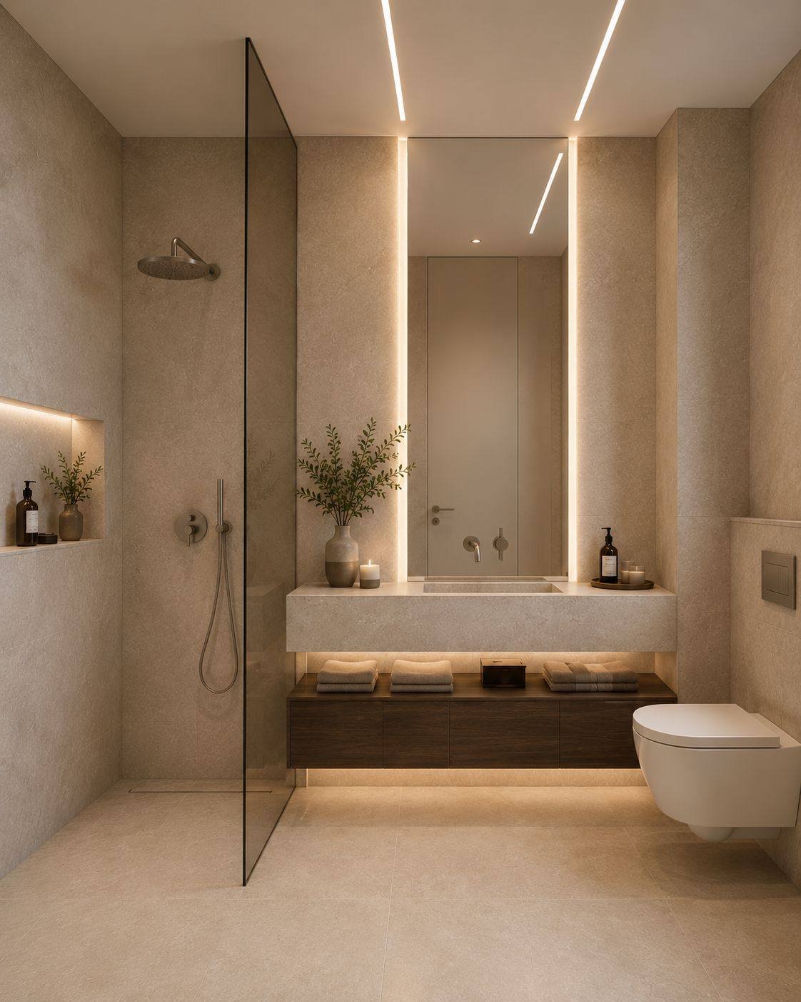 Bathroom, walk-in shower